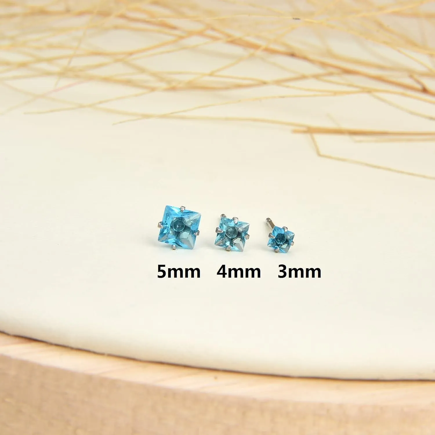 12 Pairs 18K Gold Plated Surgical Stainless Steel Stud Earring Cubic Zirconia Birthstone Stud Earrings Set for Women
