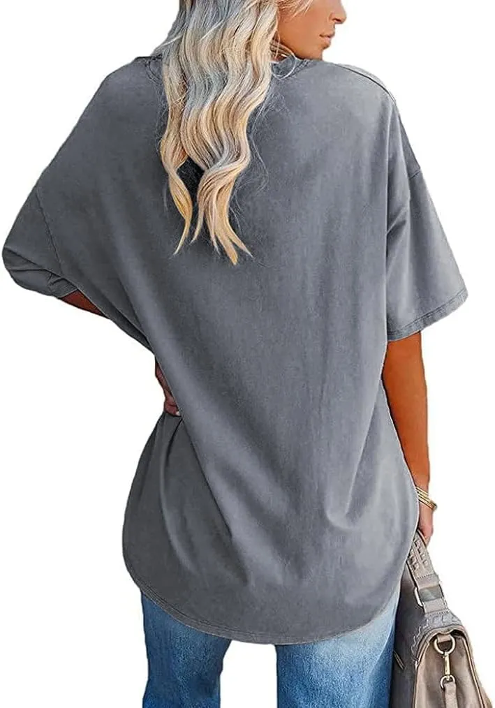 Aoang Graphic Tshirts Oversized Womens Summer Crewneck Short Sleeve Tee Shirt Blouse Tops