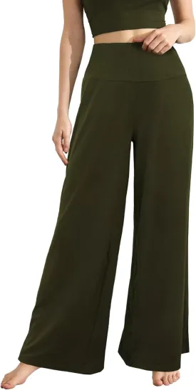 CHICASIMR Wide Leg Womens Pants High Waist Loose Flowy Comfy Lounge Stretch Soft Women Pants Casual Pants with Pockets