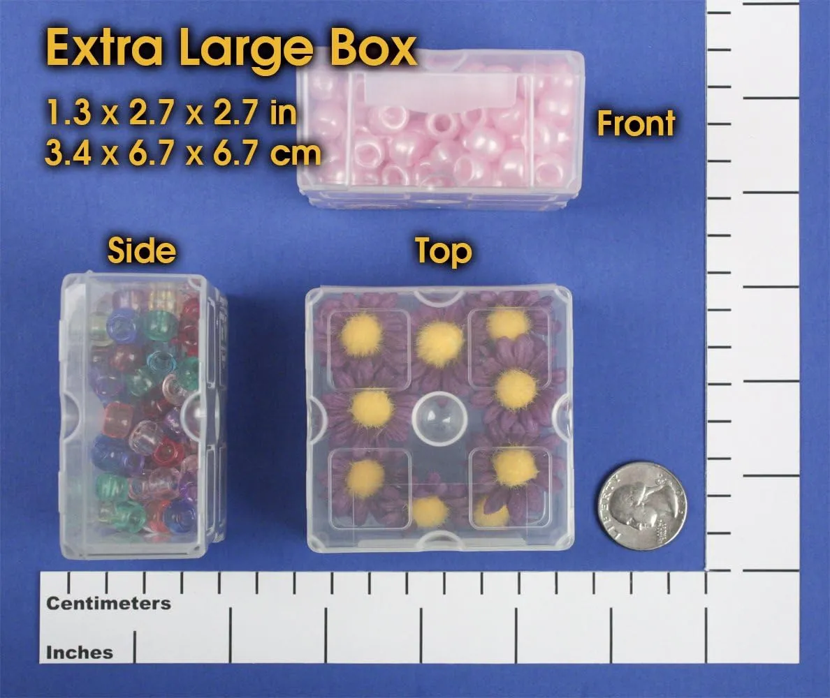 DotBox Extra Large Box - 4 pcs. Little Storage Boxes for Small Items Like Beads and Parts. Boxes Fit Inside DotBox Carrying Cases Sold Separately. 4 Packages of 1.