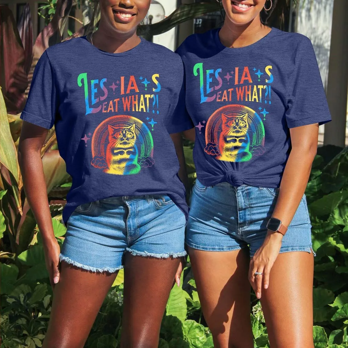 FAYALEQ Pride Shirt for Women Lesbians Rainbow Cat Graphic Shirts Funny Lesbians Pride Tshirts LGBTQ Equality Shirts