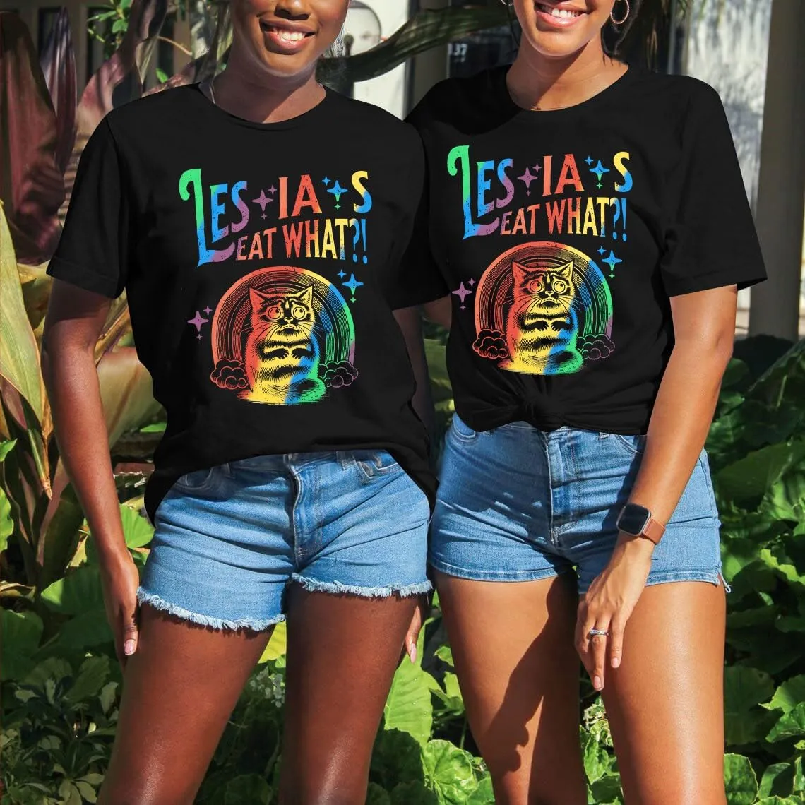 FAYALEQ Pride Shirt for Women Lesbians Rainbow Cat Graphic Shirts Funny Lesbians Pride Tshirts LGBTQ Equality Shirts