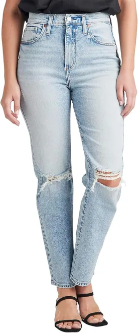 Silver Jeans Co. Women's Highly Desirable High Rise Straight Leg Jeans