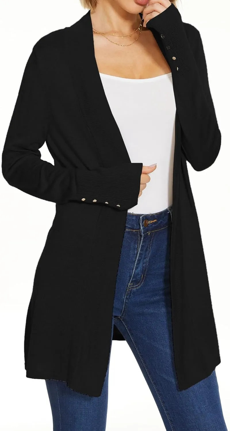 Spicy Sandia Women's Cardigan Sweaters Long Dressy Casual Lightweight Open Front Knit Cardigans for Spring Early Fall