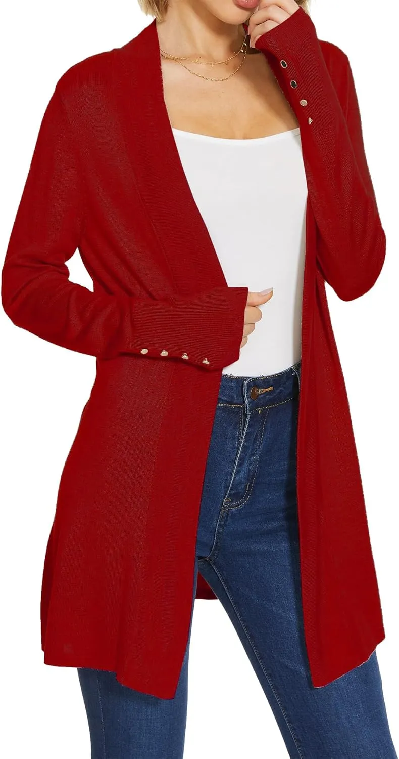 Spicy Sandia Women's Cardigan Sweaters Long Dressy Casual Lightweight Open Front Knit Cardigans for Spring Early Fall
