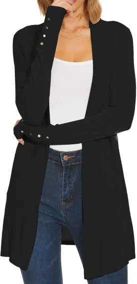 Spicy Sandia Women's Cardigan Sweaters Long Dressy Casual Lightweight Open Front Knit Cardigans for Spring Early Fall