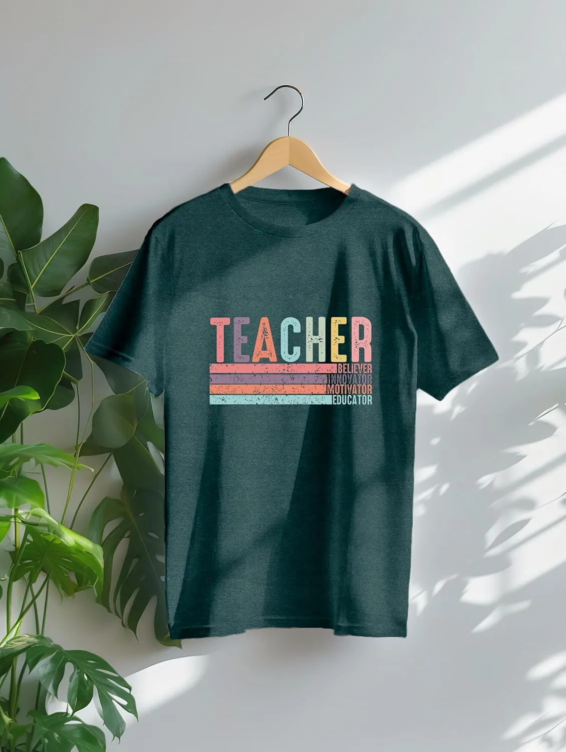 Women Teacher Shirt Teacher Life Printed T-Shirt Casual Back to School Tee Tops