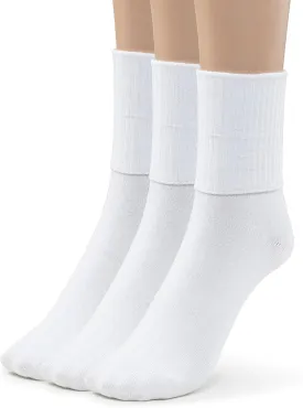 Womens Soft Rayon from Bamboo Dress Socks Crew Seamless Toe Turn Cuff Socks 3-6 Pairs