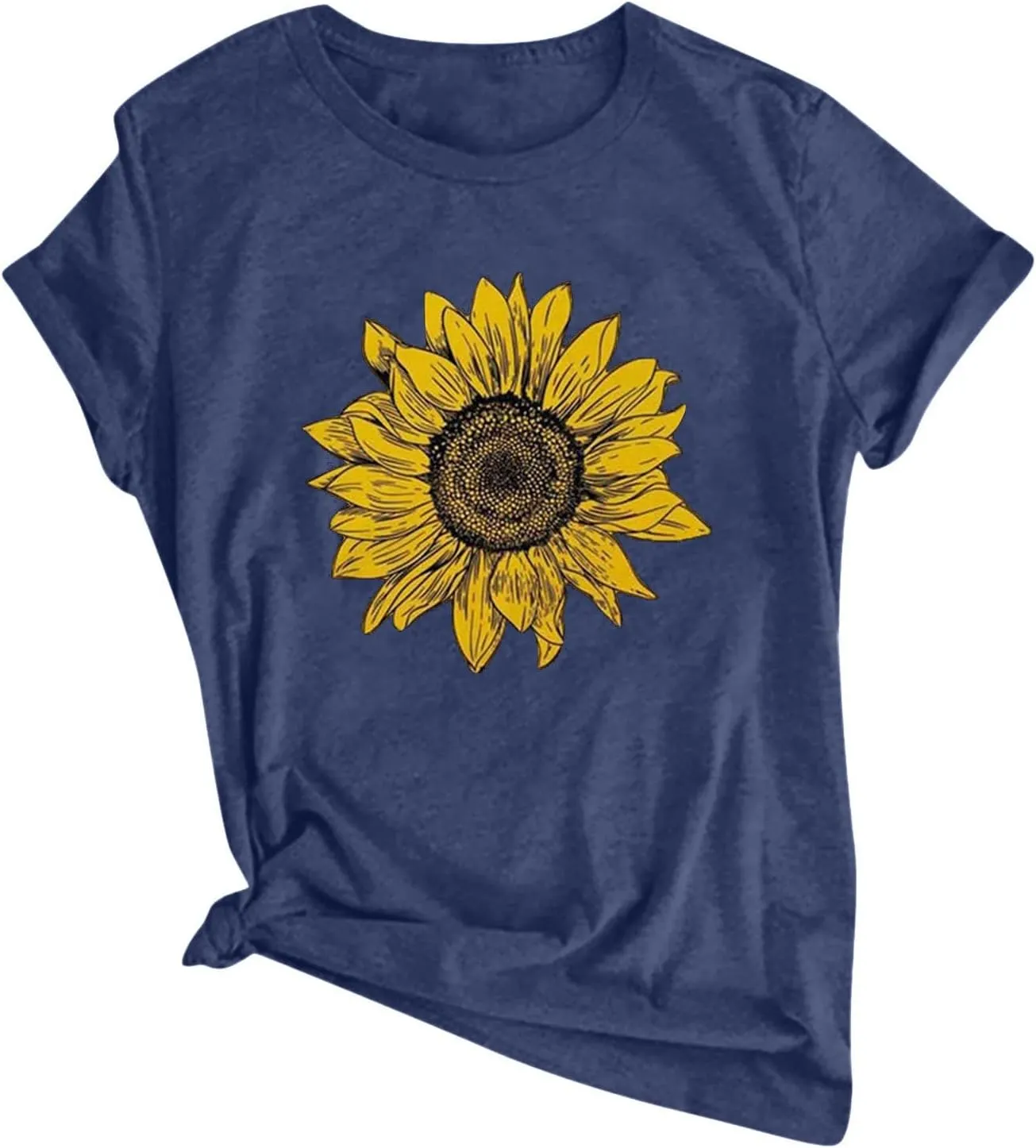 Womens T Shirts Cute Dandelion Graphic Tees Crewneck Short Sleeve Summer Tops Casual Loose Cotton Tshirts