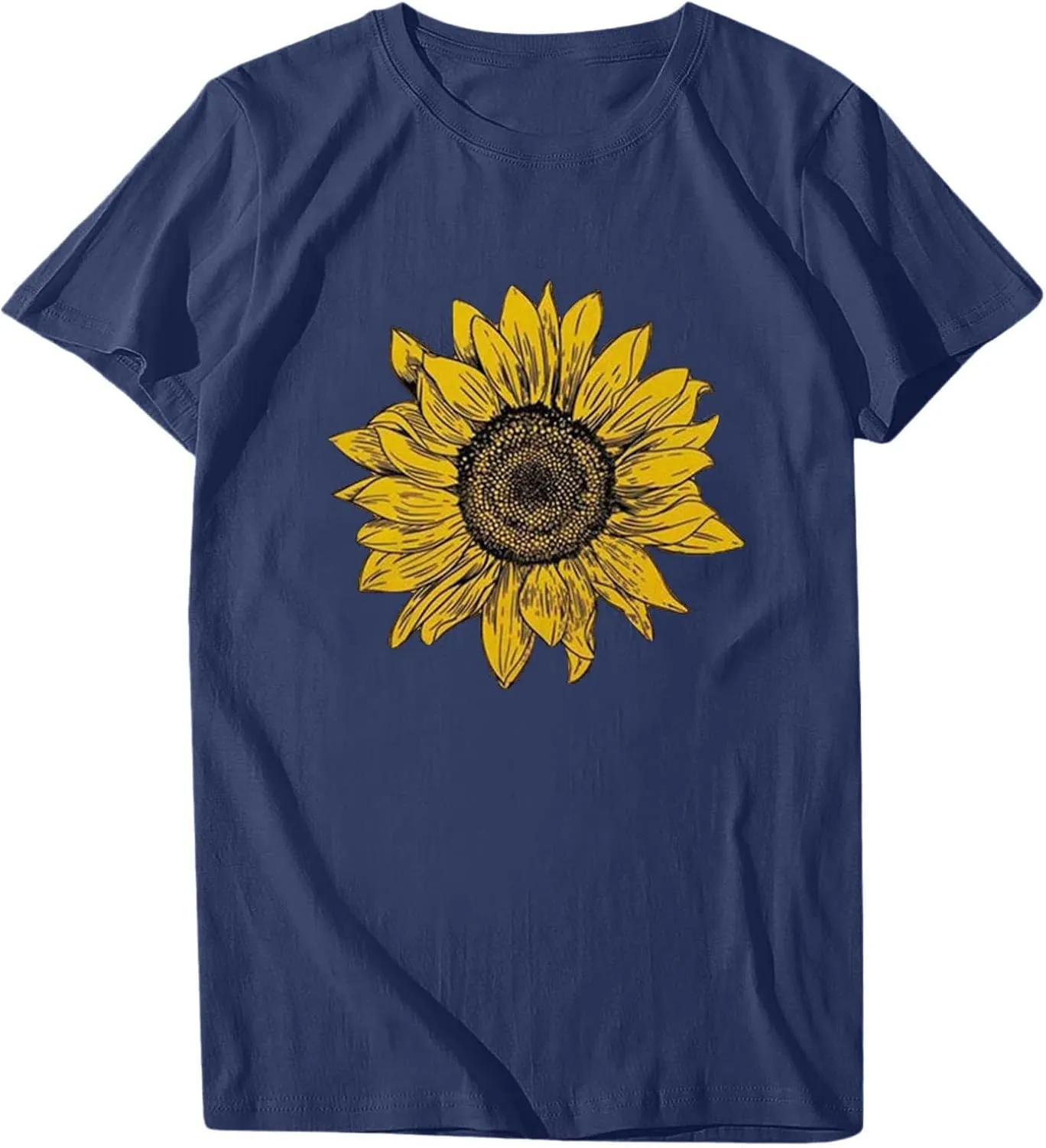Womens T Shirts Cute Dandelion Graphic Tees Crewneck Short Sleeve Summer Tops Casual Loose Cotton Tshirts