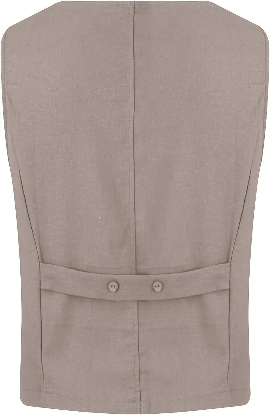 Womens Vest 2023 Summer Cotton Linen Vest Top Vintage Casual Sleeveless Button Down Jacket Loose Vests Outerwear
